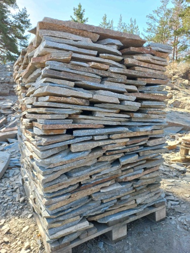 Плитняк златолит серебристый для цоколя, отмостки купить в Ирбите