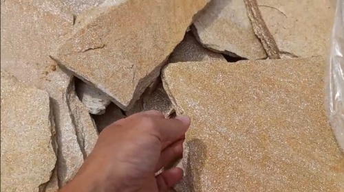 Плитняк златолит жёлтый золотистый для фасада 1,5-3см купить в Ирбите