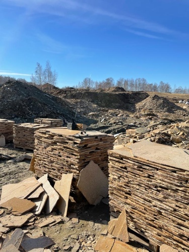 Плитняк златолит жёлтый золотистый для фасада 1,5-3см купить в Ирбите