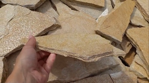 Плитняк златолит жёлтый для фасада 1,5-3 см купить в Ирбите